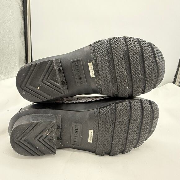 Hunter Kids Youth Tall Rain Boots Particle Print Splatter Gray Black Size US 2 - Picture 6 of 6